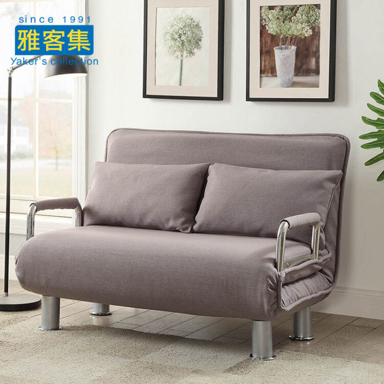 雅客集沙发床折叠沙发现代简约可拆洗小户型沙发 灰色 颜色