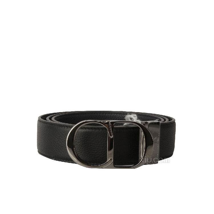 dior homme 迪奥·桀傲 男士黑色休闲真皮腰带 黑色 f