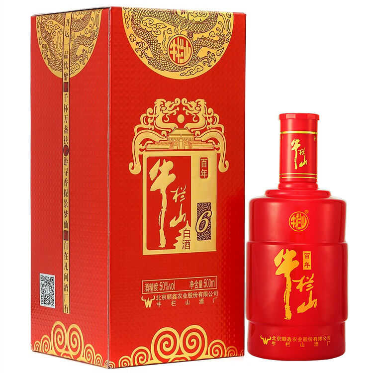 牛栏山 百年红6年 50度 500ml 自营