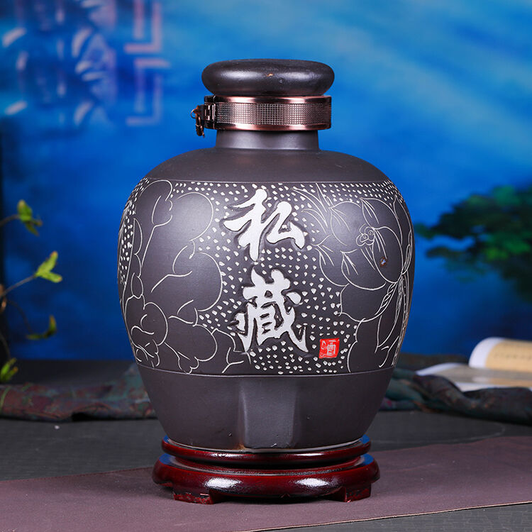 景德镇陶瓷酒坛密封带龙头酿酒泡酒瓶子药酒壶罐装酒坛子10 djt108a