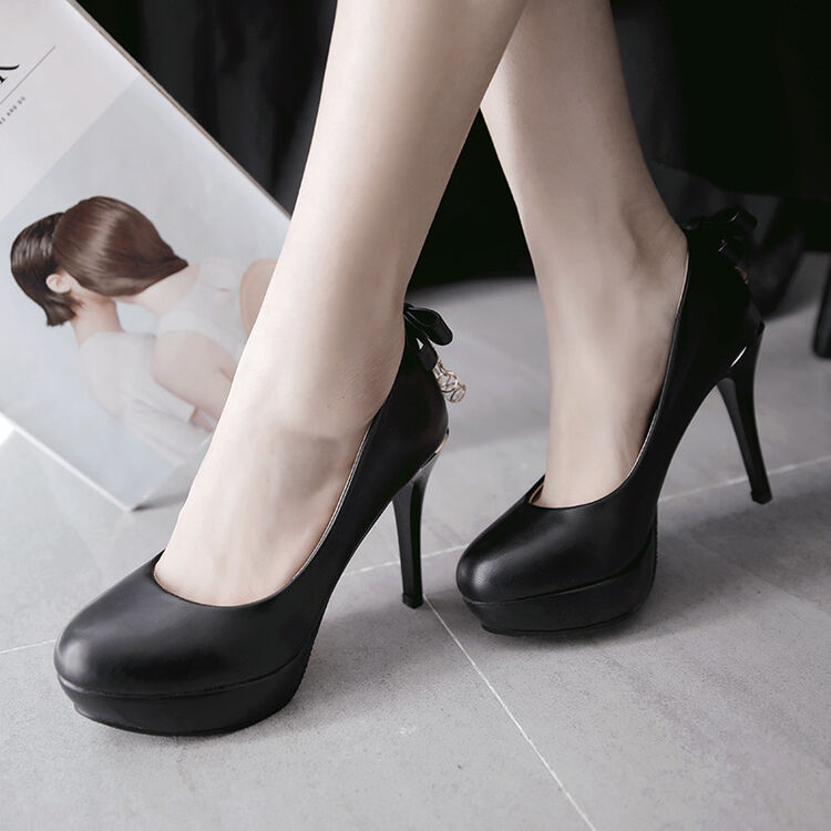 水钻防水台高跟鞋女细跟女鞋 黑色 34【图片 价格 品牌 评论】-京东