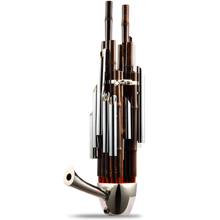 hluru 黑管黑苗专业17簧笙(带琴盒) 14簧扩音演奏笙 紫竹扩音初学笙