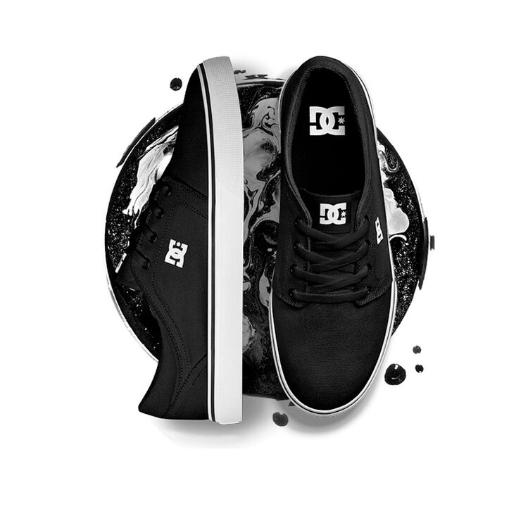 dcshoecousa板鞋男女款运动休闲滑板鞋dc经典款adys300126-bkw 黑色
