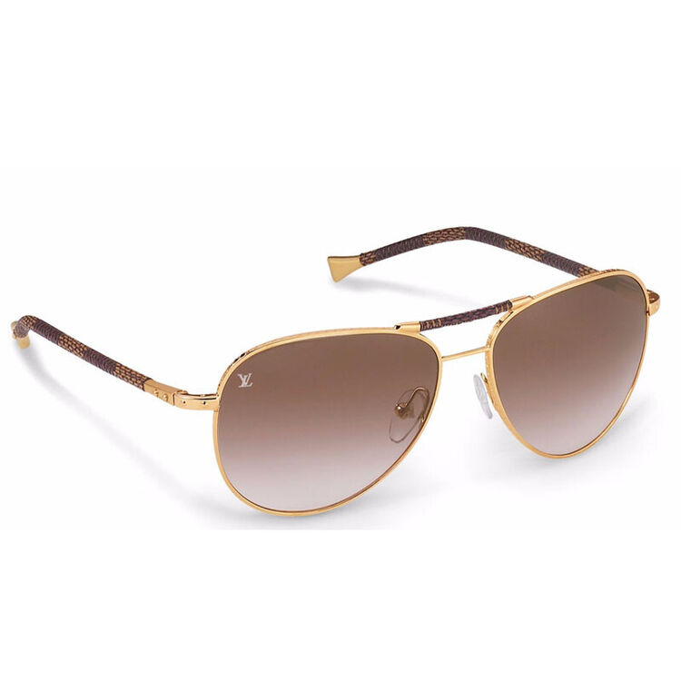 路易威登(lv) 新款男士帆布装饰镜架细节包角式设计飞行员太阳眼镜z