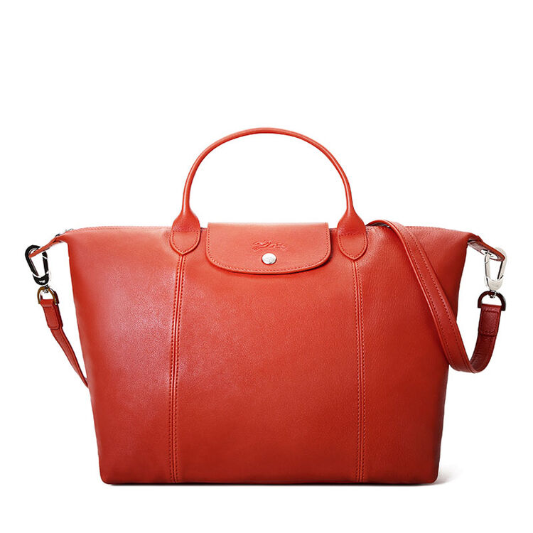 longchamp/珑骧女包 单肩包手提包 饺子包 奢侈品 女包 1515 火红色
