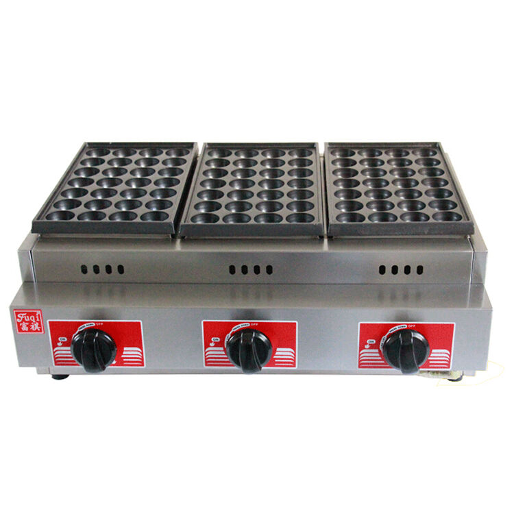 燃气章鱼小丸子机电热鱼丸机鱼丸炉虾扯蛋 章鱼烧机器 三板