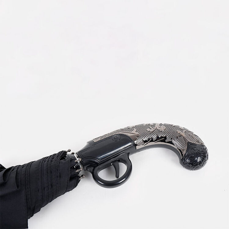 古达 创意折叠伞 个性晴雨伞枪伞 黑色