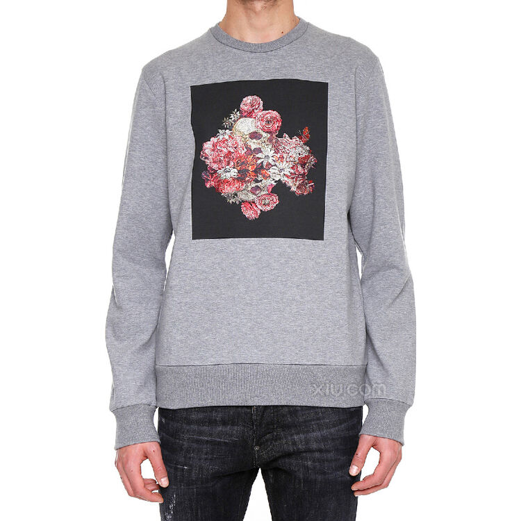 dior homme 迪奥·桀傲 男士印花套头卫衣 灰色 m