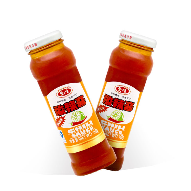 台湾风味爱之味酸辣酱 面包点油炸烧烤沾酱面包泡菜蘸酱 160g/瓶 6瓶