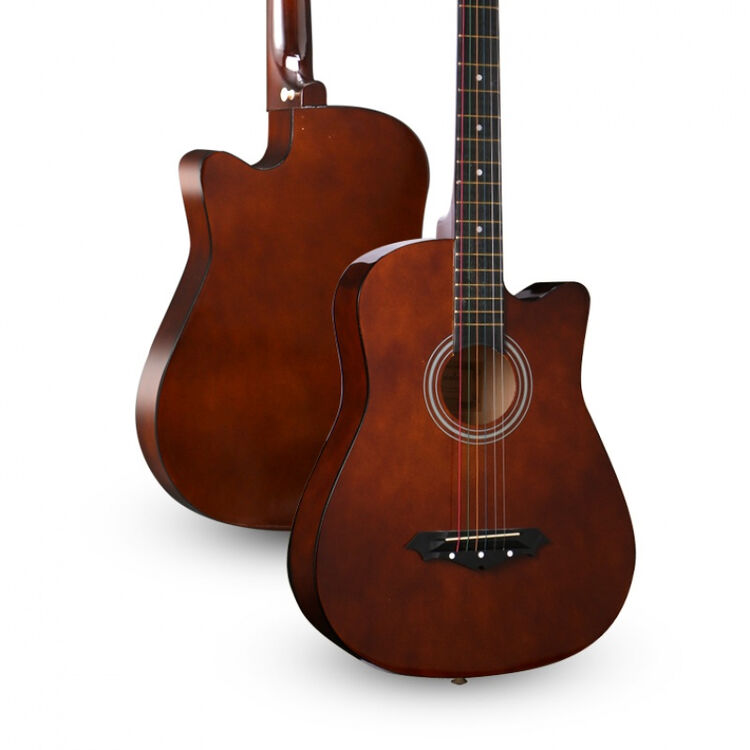 jita吉他吉他民谣木41 40 38寸旅行指弹初学者吉他 咖啡色送 (不带