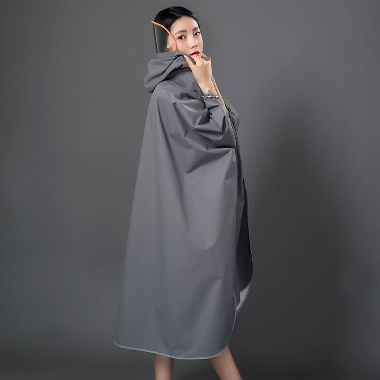 xd斗篷雨衣女士时尚成人雨披户外徒步旅游长款雨衣电动车骑行单人雨披