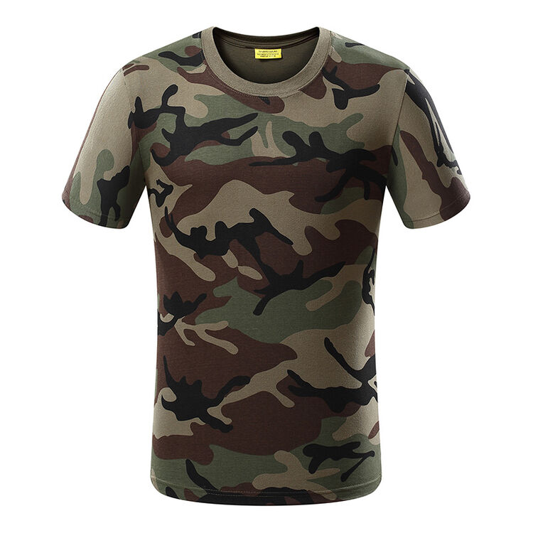 shock clan 夏短袖迷彩t恤男军迷短袖全棉速干圆领t恤 四色丛林 s