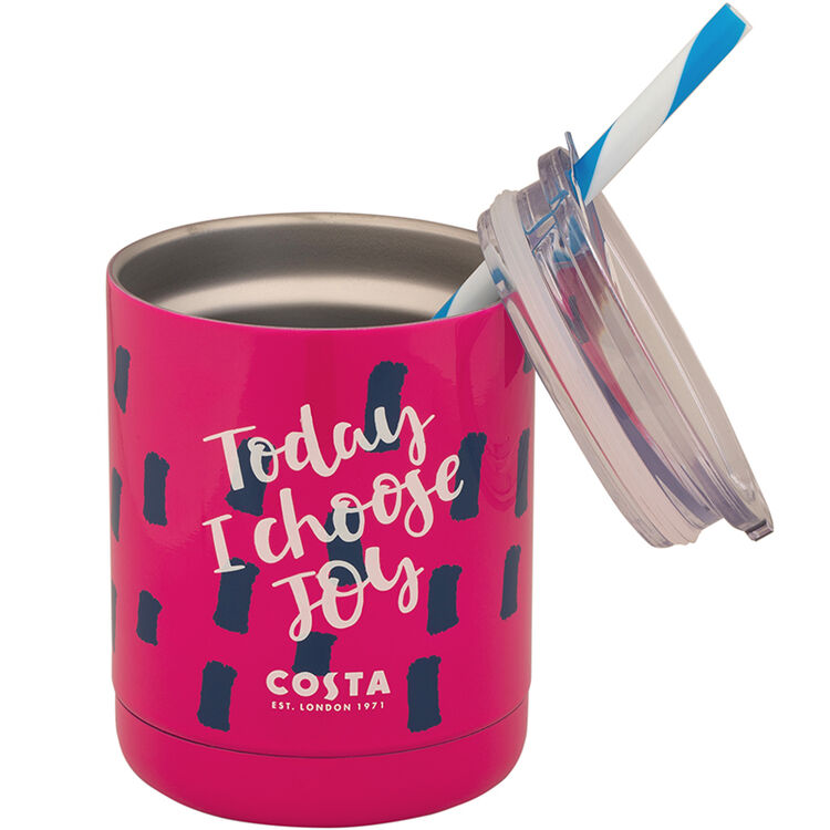 咖世家costa保温保冷杯 办公桌面时尚带吸管带杯盖水杯 趣玩酷乐杯