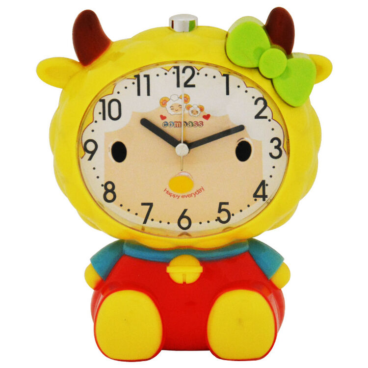 康巴丝(compas)闹钟创意卡通可爱创意时尚小闹表卡通懒人床头闹钟学生