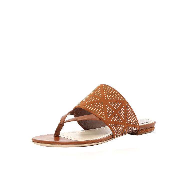 dior 迪奥 女士镶珠人字拖 金色 40