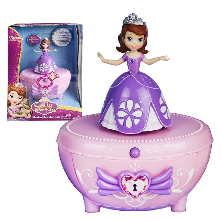 迪士尼公主娃娃苏菲亚小公主之音乐首饰盒sofia索菲亚礼盒套装 苏菲亚