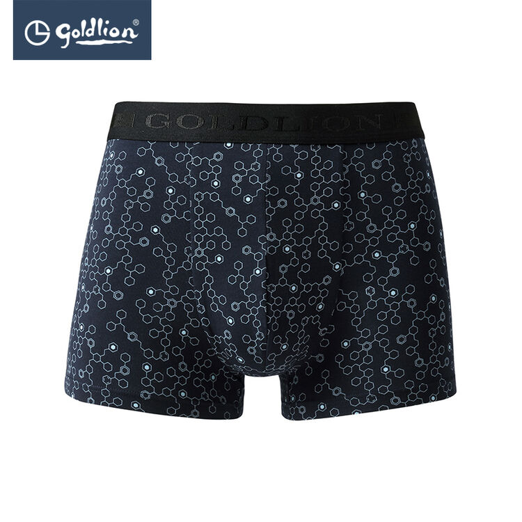 金利来(goldlion)男士含莫代尔透气性感夏季平角内裤 95-藏蓝 l