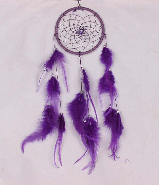 彩色车载 羽毛汽车挂件 紫色