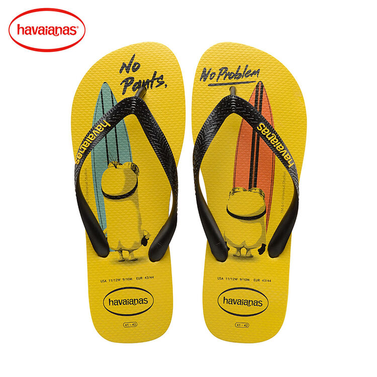 havaianas新品小黄人中性男女minions黄黑色人字拖哈瓦那 37/38码24.
