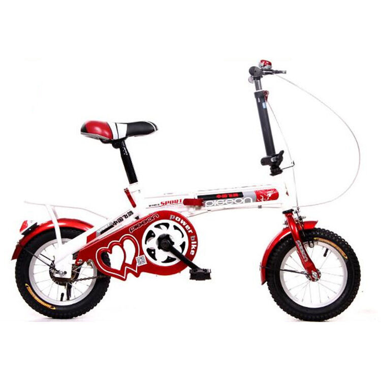 儿童折叠自行车6-10-12岁中小学生自行车12/寸 中国红 12寸【图片 价