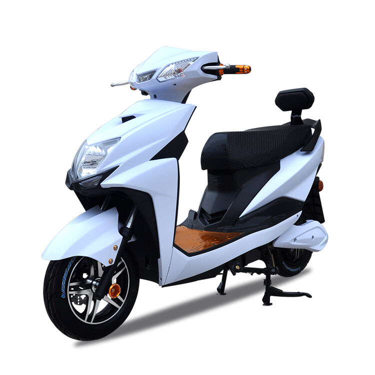欧峰 尚领电动摩托车72v续航王电动自行车成人电摩60v双人电动车 白色