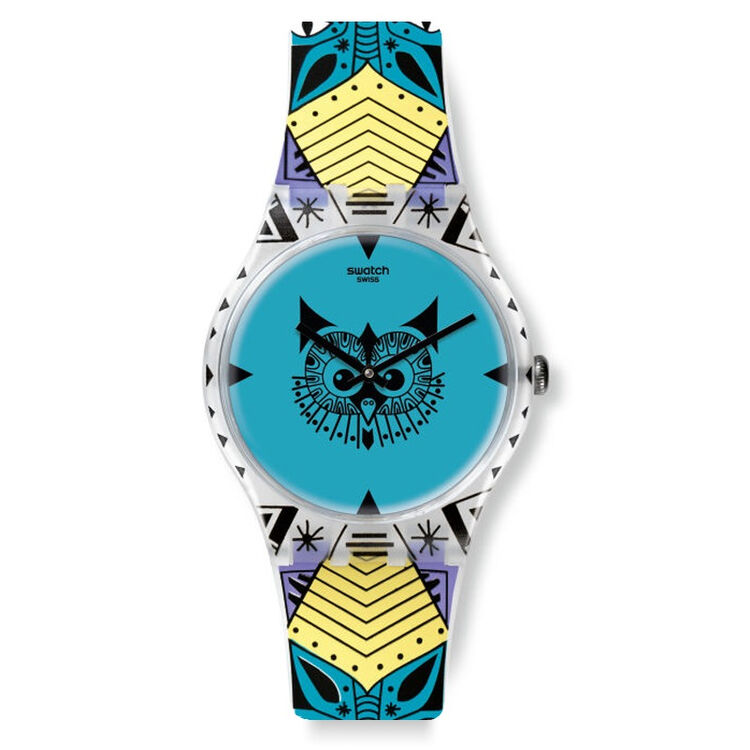 斯沃琪(swatch)手表 艺术家限量系列石英男女手表野趣图腾suoz191