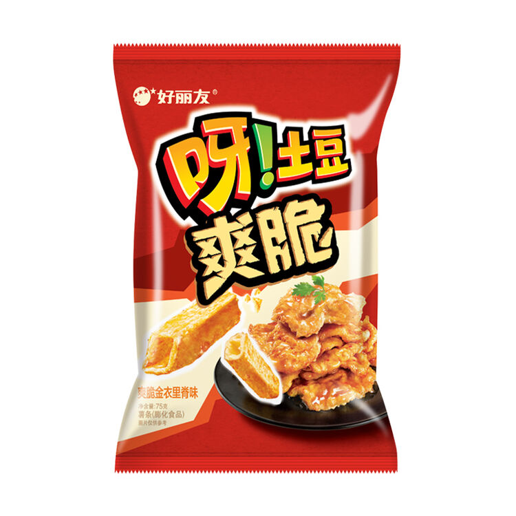 orion 好丽友 休闲零食 呀!土豆爽脆金衣里脊味75g/袋