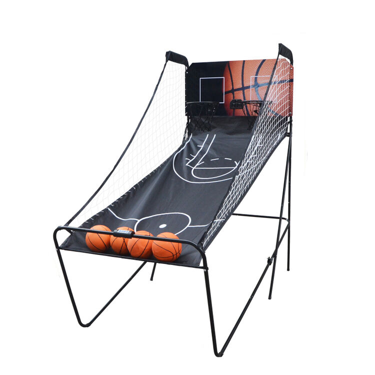 室内双人电子投篮机 成人儿童双人篮球架 自动计分投篮器 d款