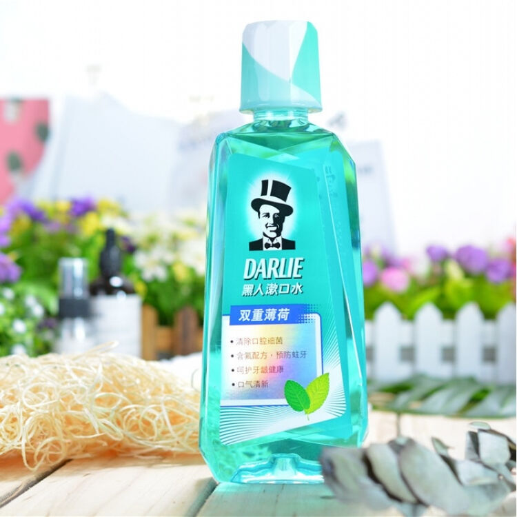 黑人(darlie) 黑人漱口水双重薄荷500ml含氟清新口气