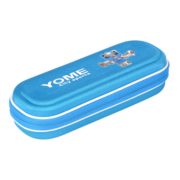 香港yome小学生笔盒笔袋eva定型机器熊 蓝色