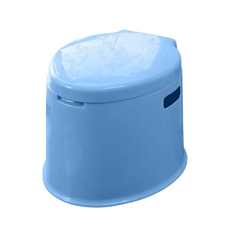 简易便携式可移动马桶 孕妇坐便器 老人家用车用 普通蓝