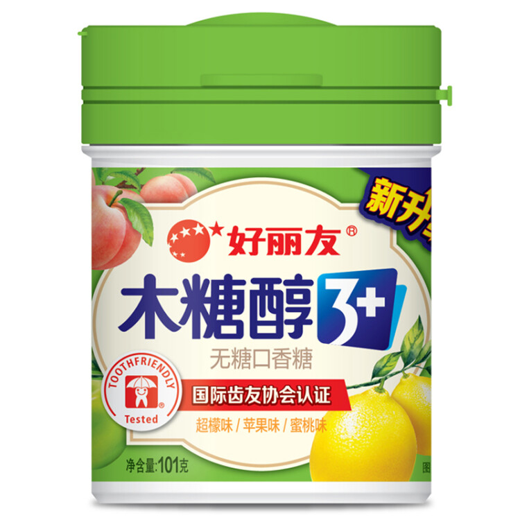 好丽友（orion）无糖口香糖木糖醇3+ 零食糖果檬萌C101g/瓶 光明服务菜管家商品 