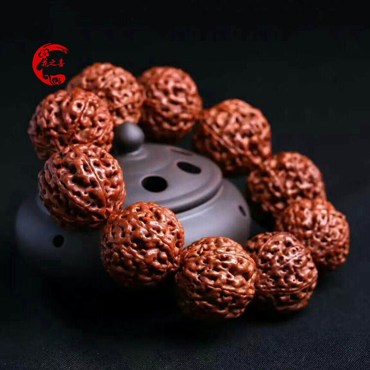 花之喜八瓣金刚菩提子手链 脑纹男女手串