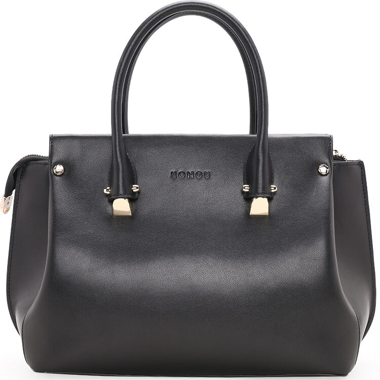 红谷hongu 包包女牛皮手提女包大容量简约休闲杀手包大气百搭大包 h5