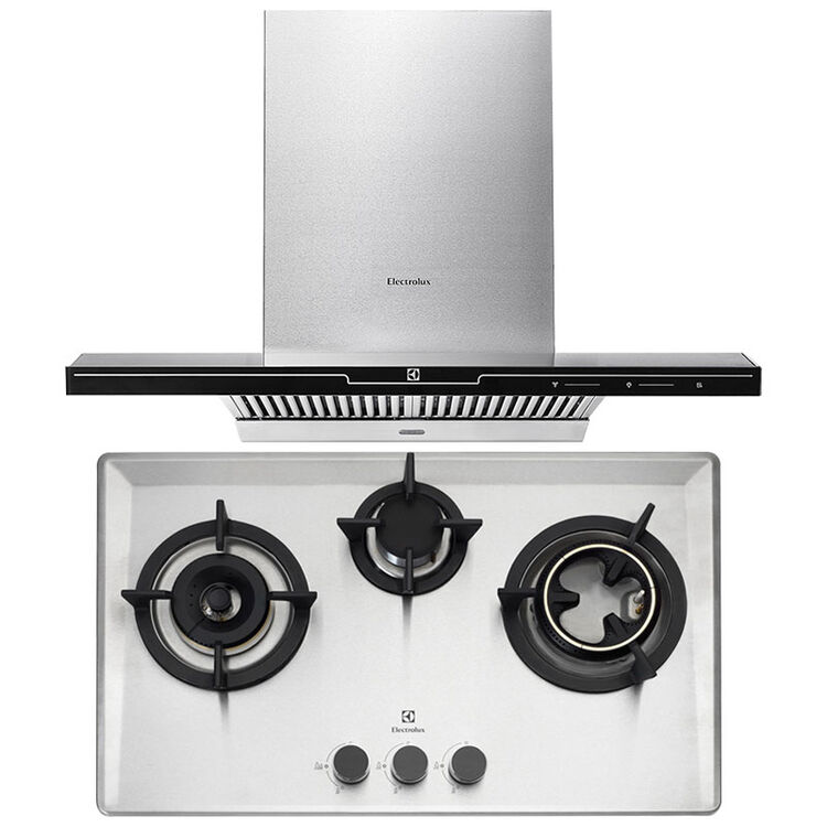 伊莱克斯(electrolux) t型欧式抽油烟机三眼燃气灶具套装951cs 331cs
