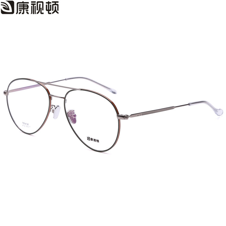 康视顿复古圆框双梁眼镜框 近视眼镜 男女文艺眼镜架飞行员款6702