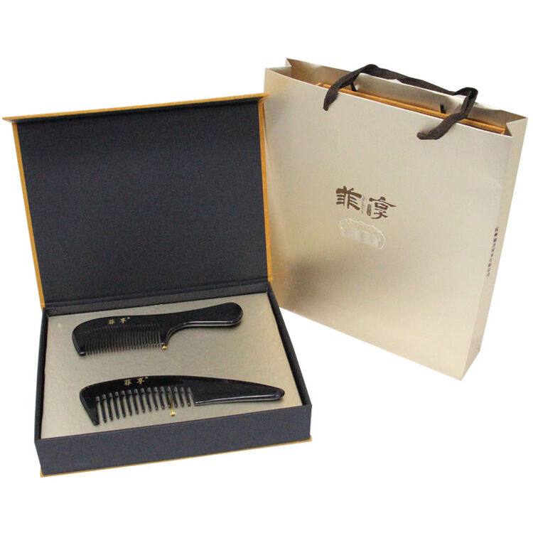 【精美礼盒装】牛角梳头梳送女友 送老师朋友 y18宽齿 z18密齿