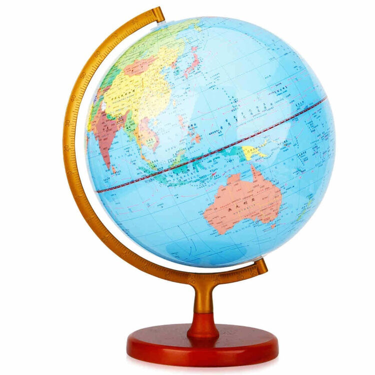 旋转地球仪 金属带刻度支架