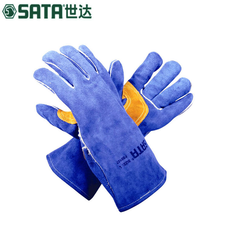 世达工具斜指焊接手套隔热焊工手套 电焊焊接劳保 l号 fs0107