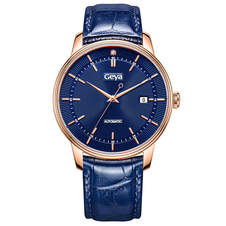 格雅(geya)手表 恒系列专柜新款男士手表 时尚皮带全自动机械表g08199