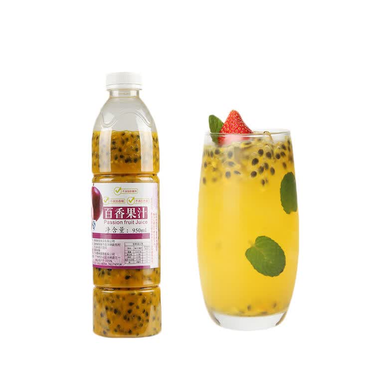 百香果汁 百香果酱 冷冻新鲜百香果原汁 非浓缩 950ml/瓶 3瓶装