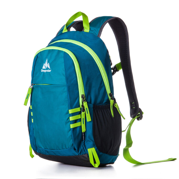 onepolar极地户外背包 时尚休闲小包 登山包双肩旅行包 浅军绿