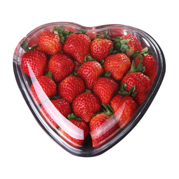 御壶堂 一次性水果盒子 心形pet透明塑料果盒鲜果切盒创意水果包装盒