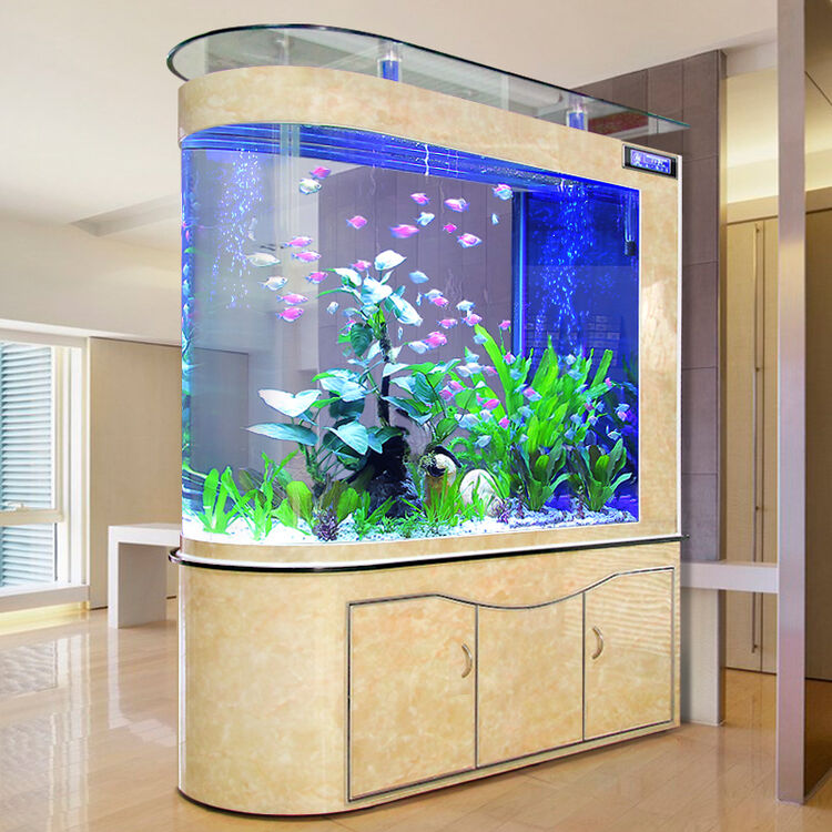 鱼缸水族箱 生态玻璃1.2 中型 大型1.5米 订制 底过滤 金鱼缸 1.