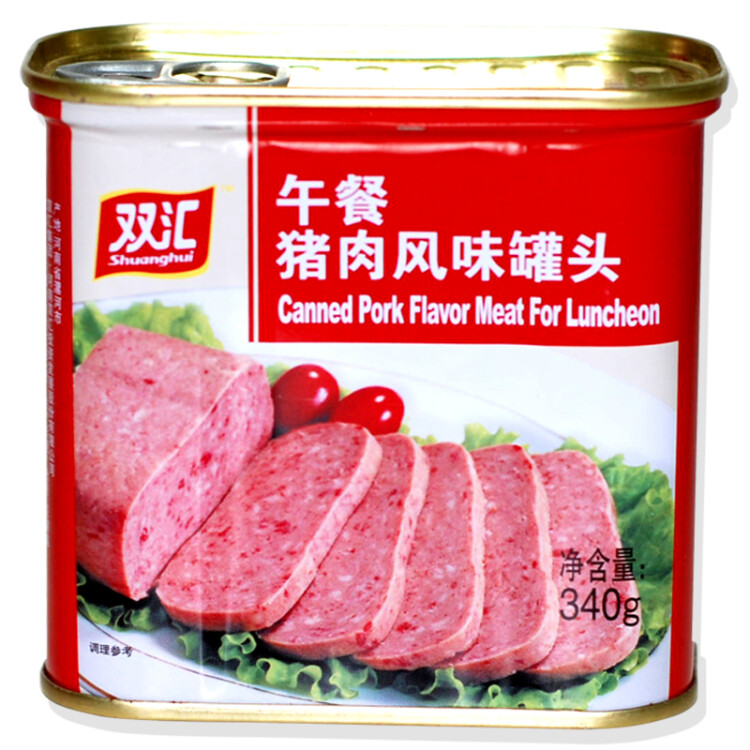 雙匯罐頭 午餐罐頭 午餐豬肉風(fēng)味罐頭 340g 早餐火腿罐頭 光明服務(wù)菜管家商品