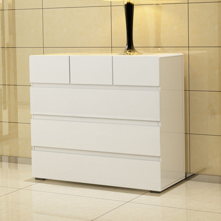 帝赞 斗柜现代简约三四五斗柜白色储物柜烤漆卧室斗柜客厅斗橱六斗柜