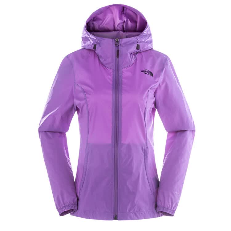 thenorthface北面春秋透气防风可打包户外女皮肤衣|2xw9 pkc/紫色 m