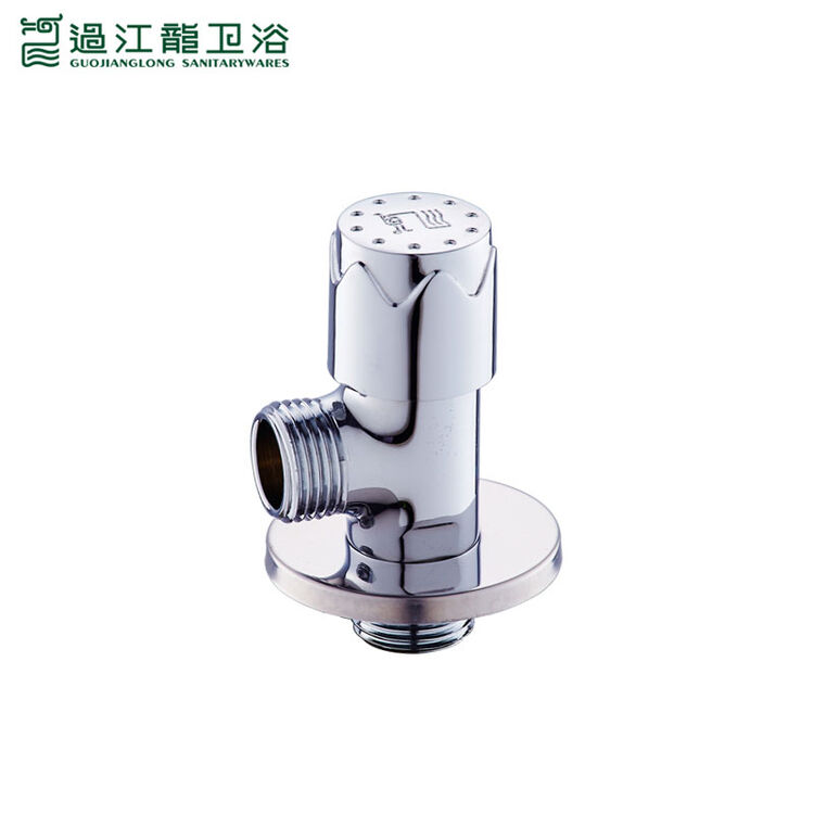 过江龙水暖 j010荷花角阀 全铜不生锈花形冷热通用四分加厚止水阀
