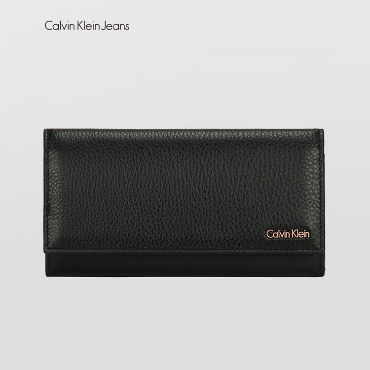 ck jeans/ 经典款 女士长款钱包/票夹dp0873 001-黑色