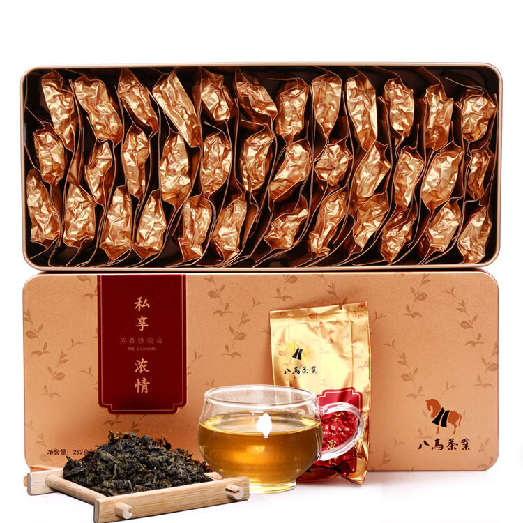 八马茶业 私享浓情 浓香型 安溪铁观音 茶叶礼盒装 乌龙茶252克